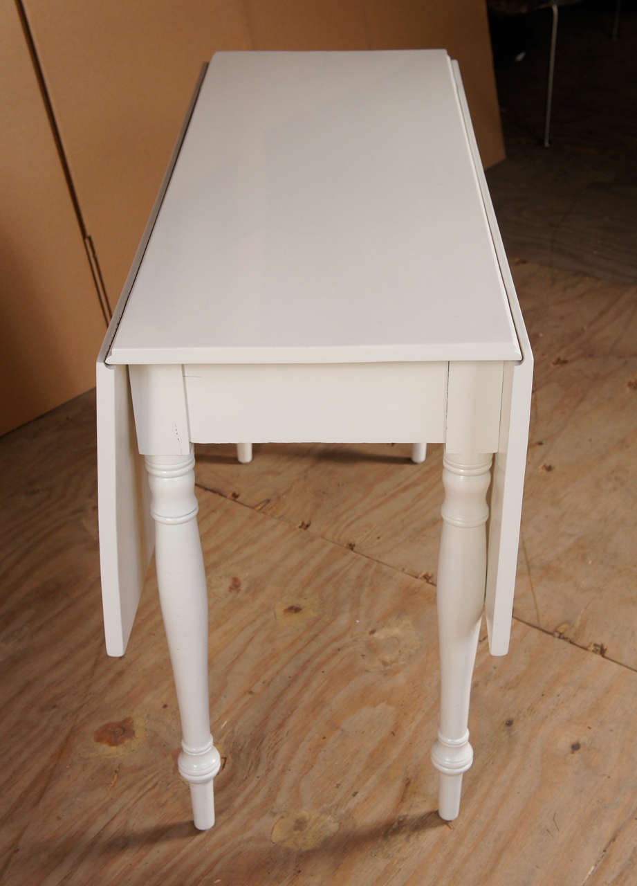 White Drop Leaf Table 3